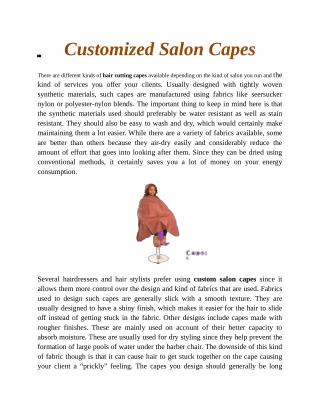 Customized Salon Capes