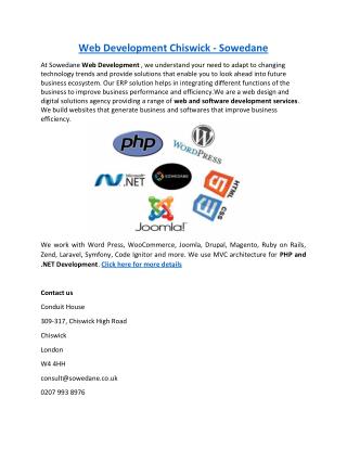 Web Development Chiswick - Sowedane