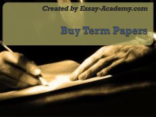 Buy Term Papers