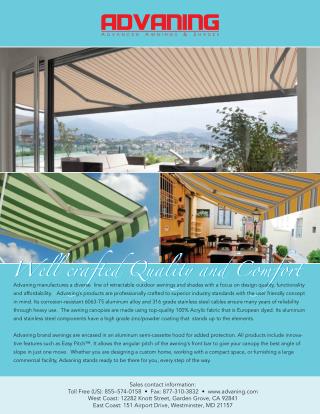 Advaning – Awnings and Shades Specialist Firm