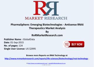 PharmaSphere Emerging Biotechnologies Antisense RNAi Therapeutics Market Analysis RNAi Clinical Trials