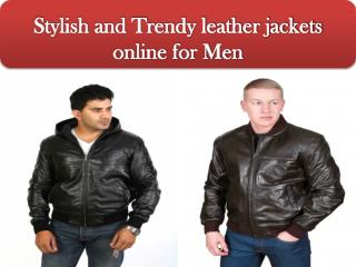 Stylish and Trendy leather jackets online for Men