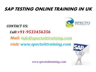 sap testing online training classes in uk