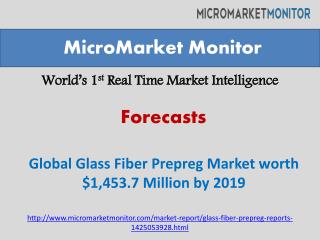 Global Glass Fiber Prepreg Market worth $1,453.7 Million by 2019