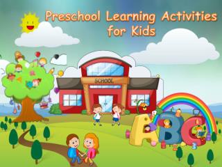 Preschool Learning Activities for Kids