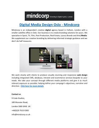 Digital Media Design Oslo - Mindcorp