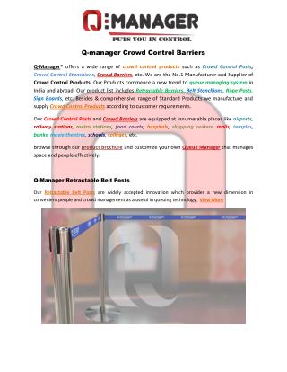 Q-Manager Crowd Control Products