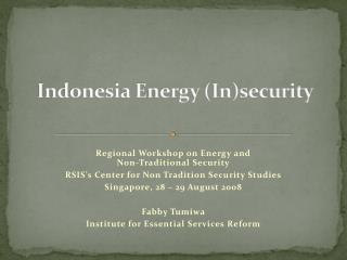 Indonesia Energy (In)security