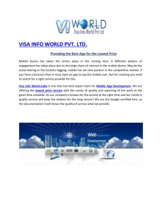 best and cheapest IT services in noida-visainfoworld.com