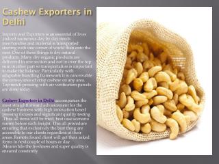 Cashew Exporters in Delhi