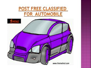 Post Free Classifieds for Automobiles