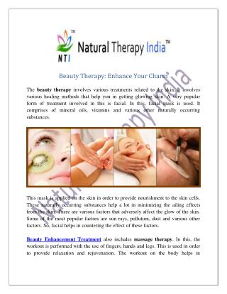 Beauty Therapy In India | Beauty Enhancement Treatment