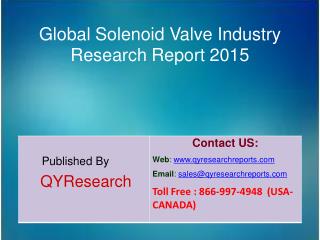 Global Solenoid Valve Market 2015 Industry Study, Trends, Development, Growth, Overview and Insights