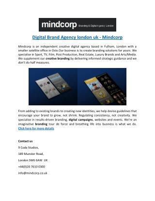 Digital Brand Agencies london uk - Mindcorp