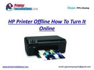 HP Printer Offline How To Turn It Online