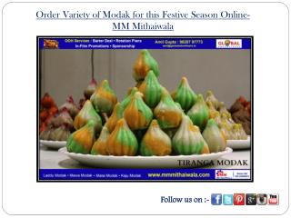 Order Variety of Modak for this Festive Season Online- MM Mithaiwala