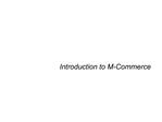 Introduction to M-Commerce