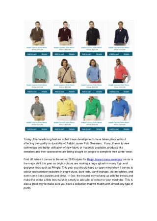 Wholesale Ralph Lauren Sweaters From BrandsWeekend.su