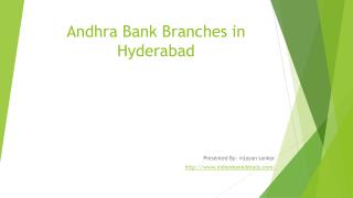 Andhra Bank Branches in Hyderabad