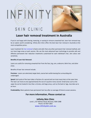 Laser hair removal treatment in Australia