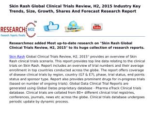 Skin Rash Global Clinical Trials Review, H2, 2015