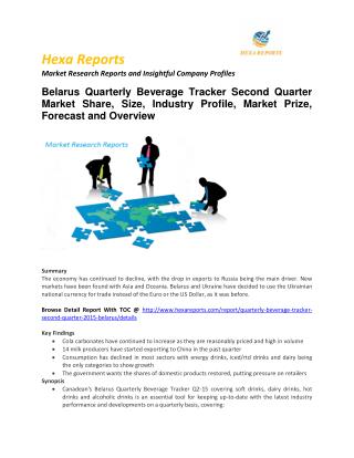 2)	Quarterly Beverage Tracker Second Belarus Market Size, Share, trends and Forecast 2014 – 2022