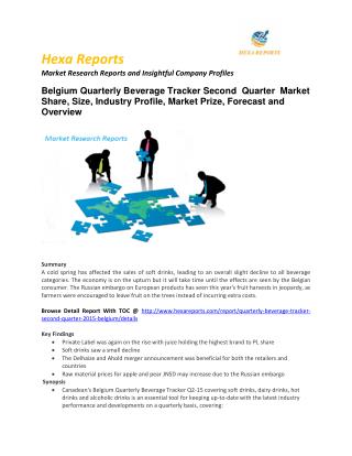 5)	Worldwide Belgium Quarterly Beverage Market – Opportunity and Forecast 2015