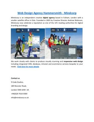 Web Design Agency Hammersmith - Mindcorp