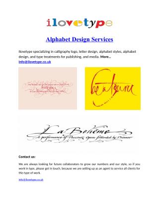 Alphabet Design Services
