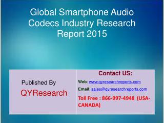 Global Smartphone Audio Codecs Industry 2015 Market Analysis, Development, Growth, Insights, Overview and Forecasts