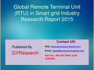 Global Remote Terminal Unit (RTU) in Smart grid Market 2015 Industry Growth, Trends, Analysis, Research and Development