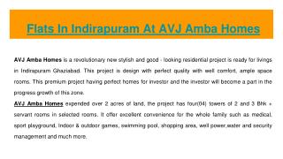 Flats In Indirapuram At AVJ Amba Homes