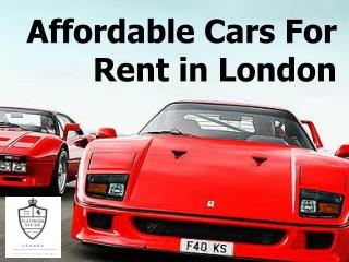 Affordable Cars For Rent in London