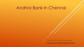 Andhra Bank in Chennai