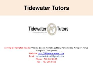Tidewater Tutors Private Tutoring Services