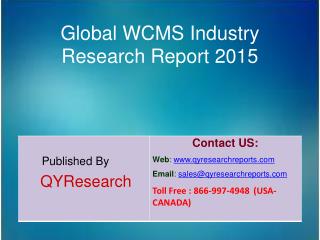 Global WCMS Market 2015 Industry Analysis, Development, Growth, Insights, Overview and Forecasts