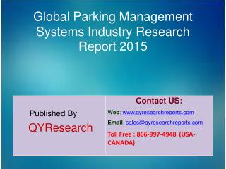 Global Parking Management Systems Industry Growth, Trends, Analysis, Research and Development