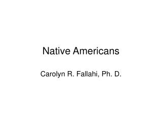 Native Americans