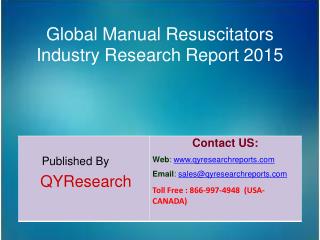 Global Manual Resuscitators Market 2015 Industry Analysis, Research, Share, Trends and Growth