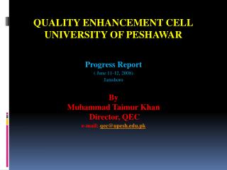 Quality Enhancement Cell University of Peshawar