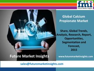 Calcium propionate market key regions, 2015-2025: North America, Latin America, East Europe, West Europe, APEJ and MEA.