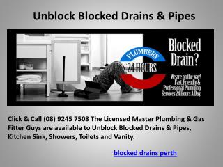 Blocked drains Perth