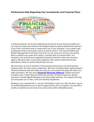 Financial Planning Software