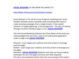 Social Kickstart Review & Bonuses — Should I Get it ?