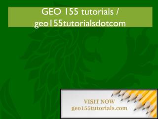 GEO 155 tutorials / geo155tutorialsdotcom