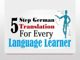 5-Step German Translation for Every Language Learner