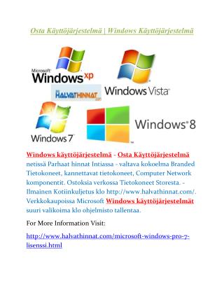 Osta Käyttöjärjestelmä | Windows Käyttöjärjestelmä