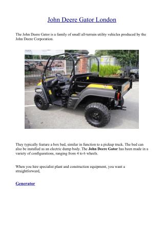 John Deere Gator London