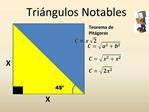 Tri ngulos Notables