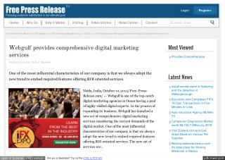 Webgulf provides comprehensive digital marketing services